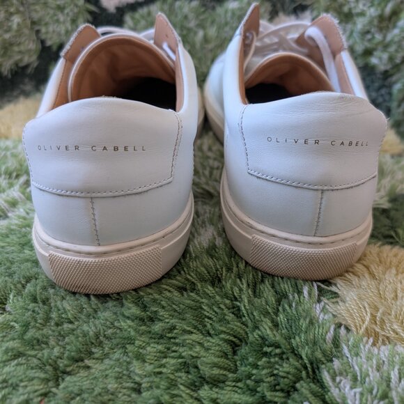Oliver Cabell Low 1 Off White Leather Sneaker - Size 12 - Picture 3 of 5